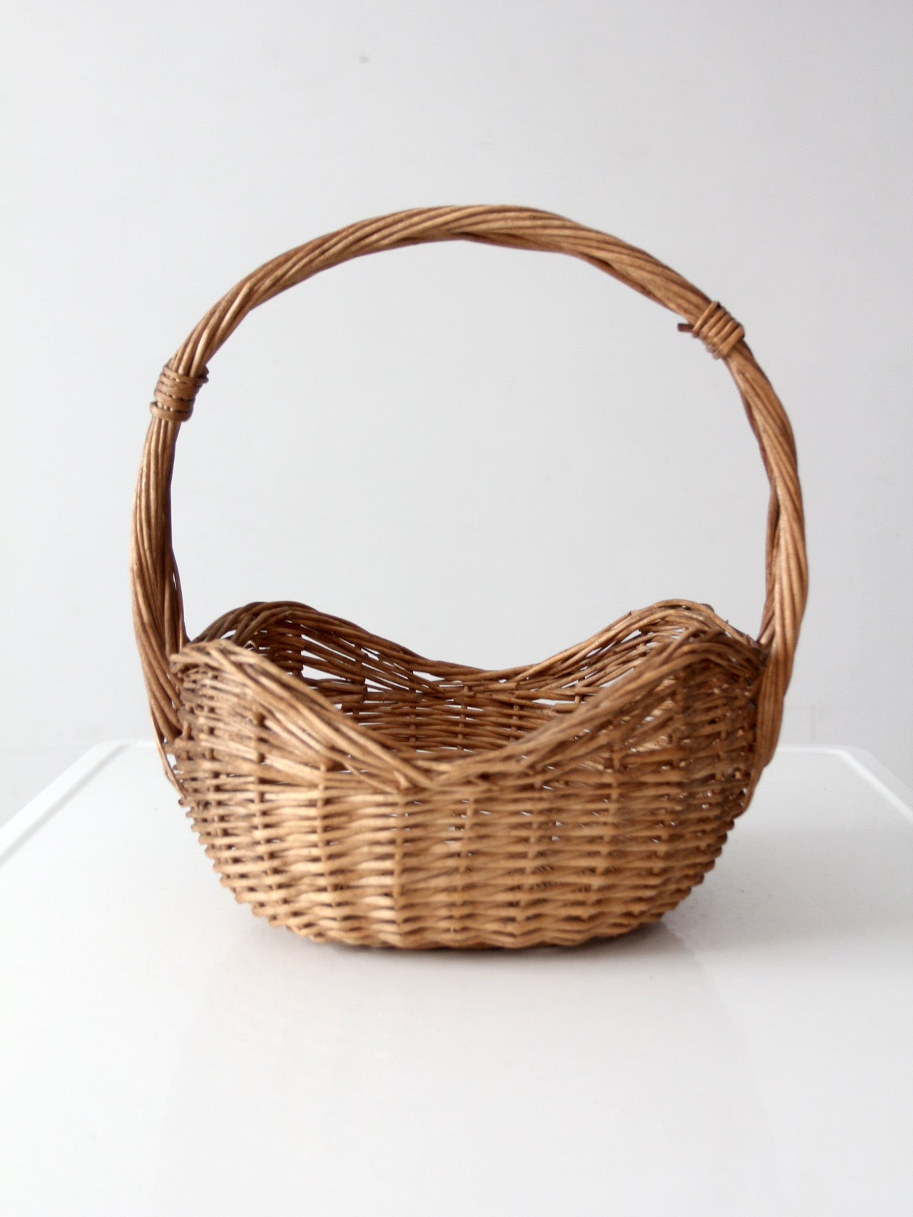 vintage willow gathering basket