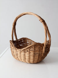 vintage willow gathering basket