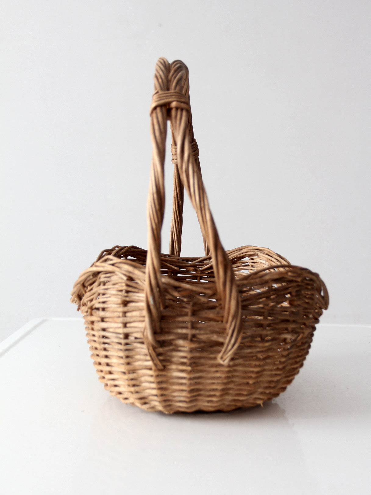 vintage willow gathering basket