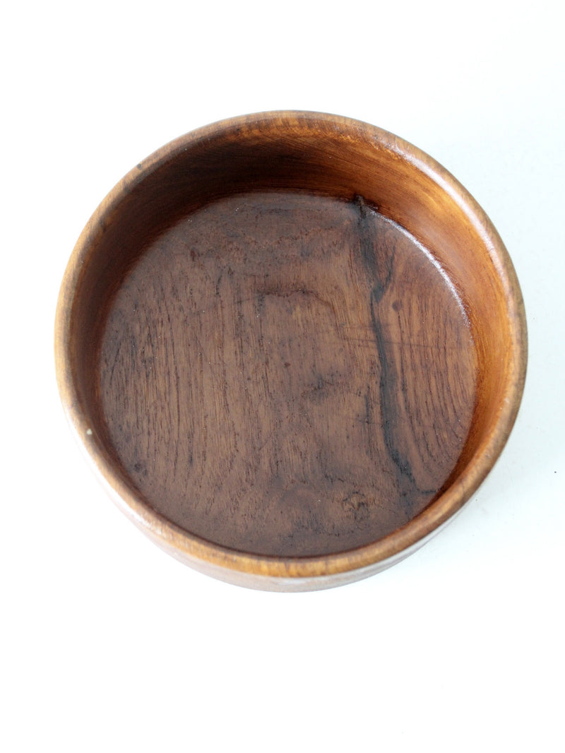 mid century wood serving bowl