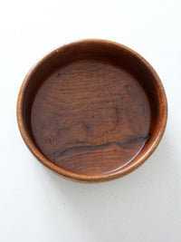 mid century wood serving bowl