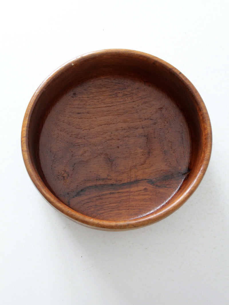 mid century wood serving bowl