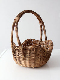 vintage willow gathering basket