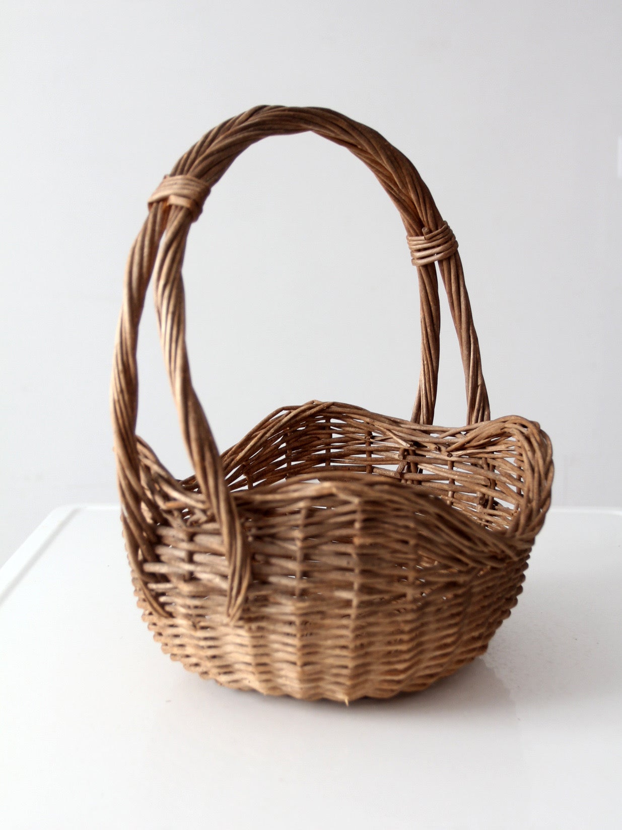 vintage willow gathering basket