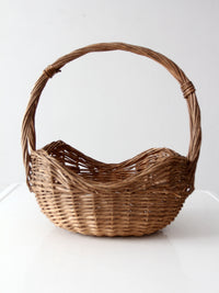 vintage willow gathering basket