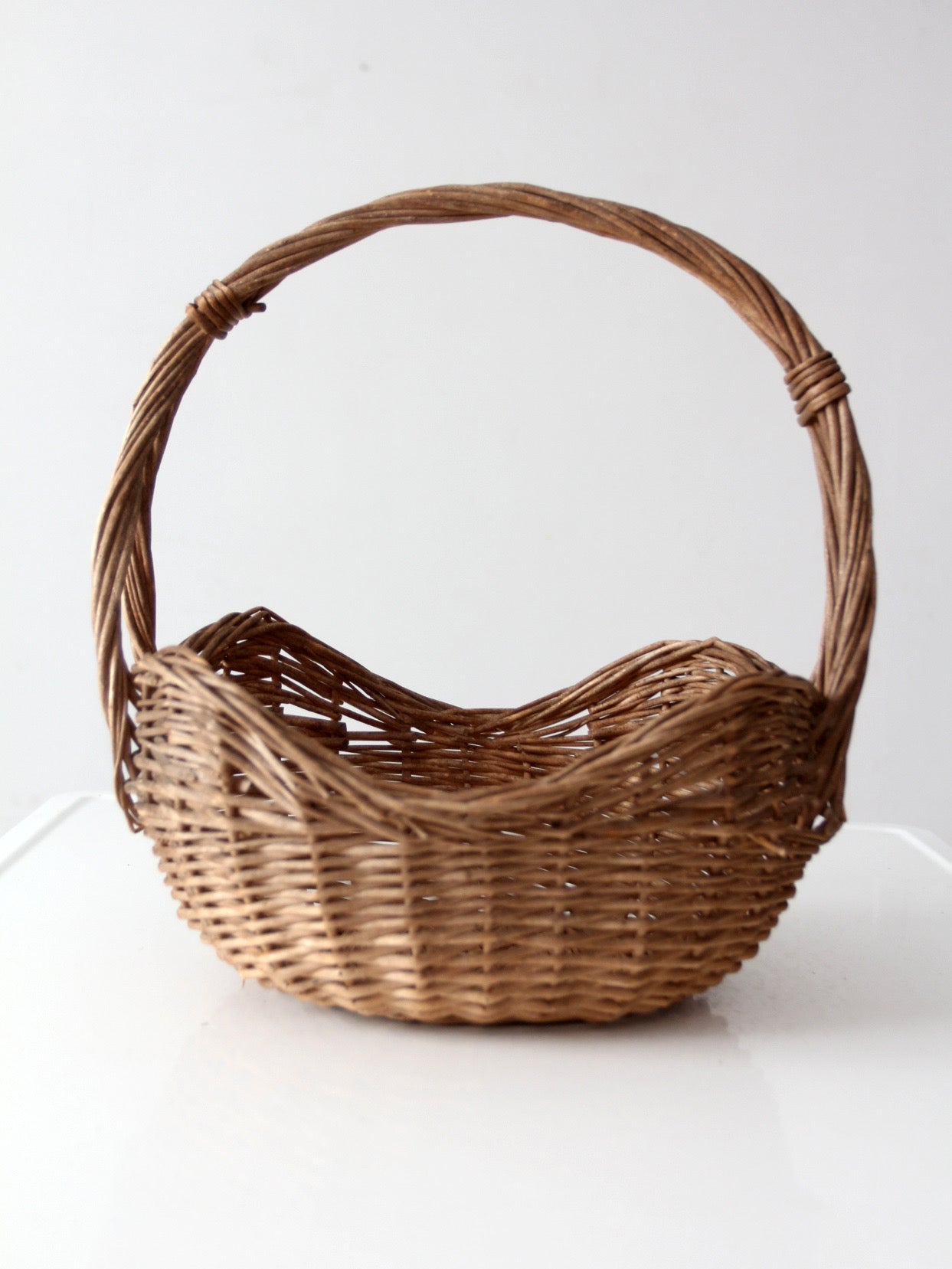 vintage willow gathering basket