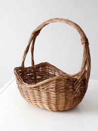 vintage willow gathering basket