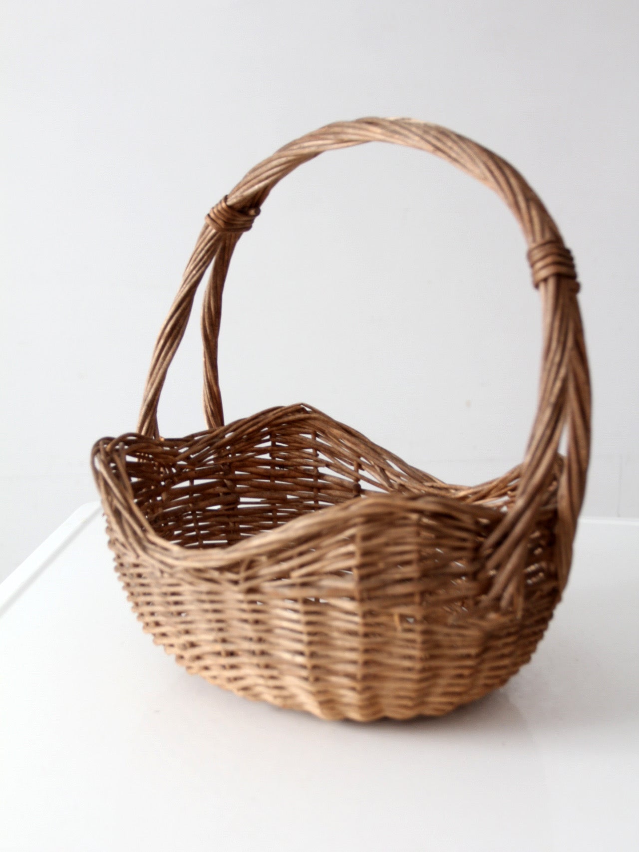vintage willow gathering basket