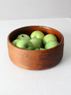mid century wood serving bowl