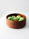 mid century wood serving bowl