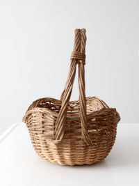 vintage willow gathering basket