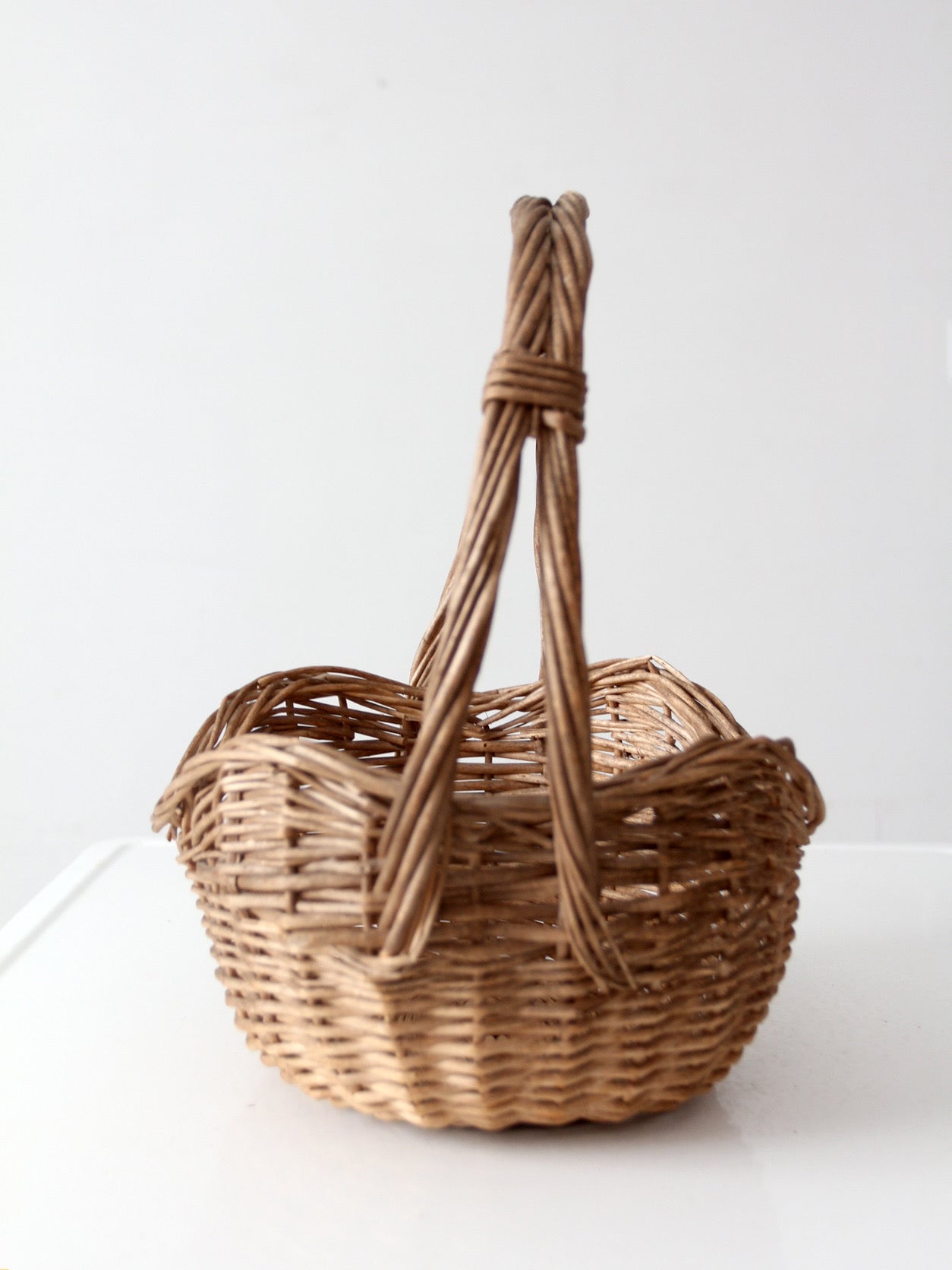 vintage willow gathering basket