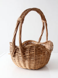 vintage willow gathering basket