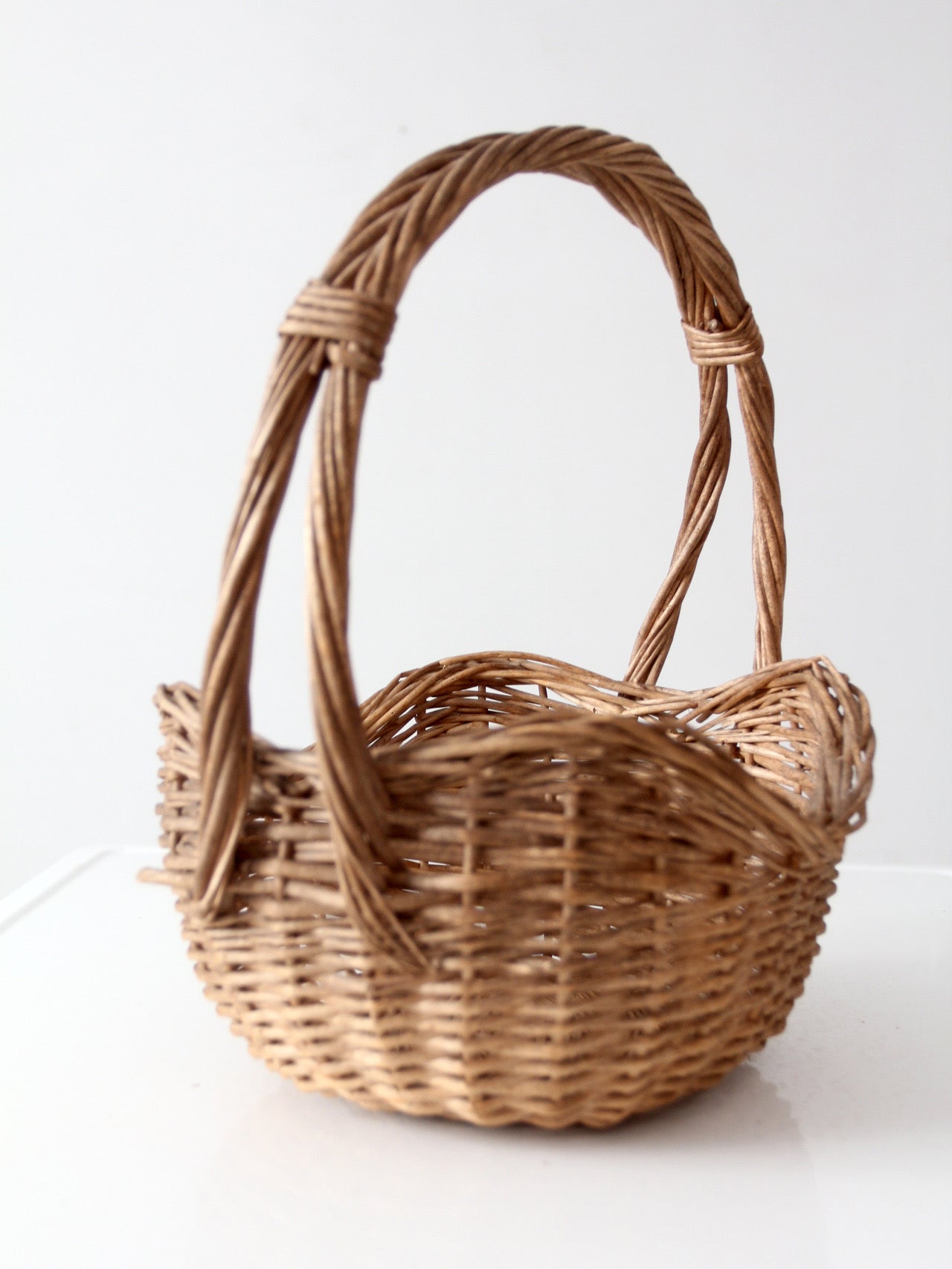 vintage willow gathering basket
