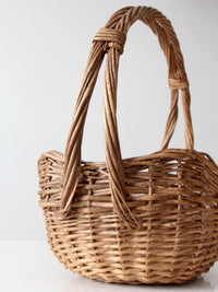 vintage willow gathering basket