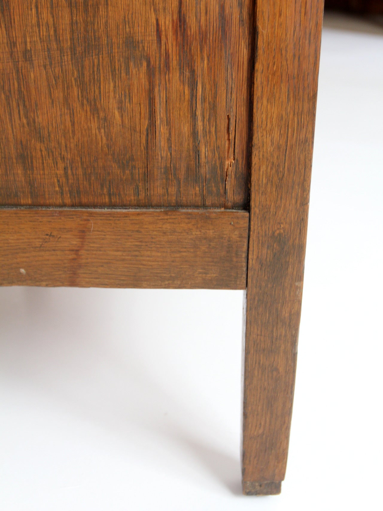antique oak double pedestal desk