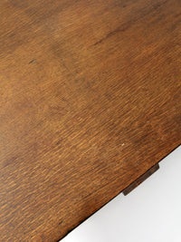 antique oak double pedestal desk