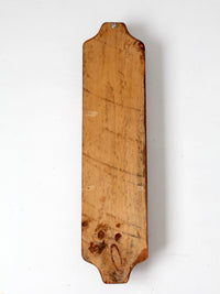 vintage handmade western wood wall organizer with horseshoe