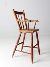 antique child's wooden chair