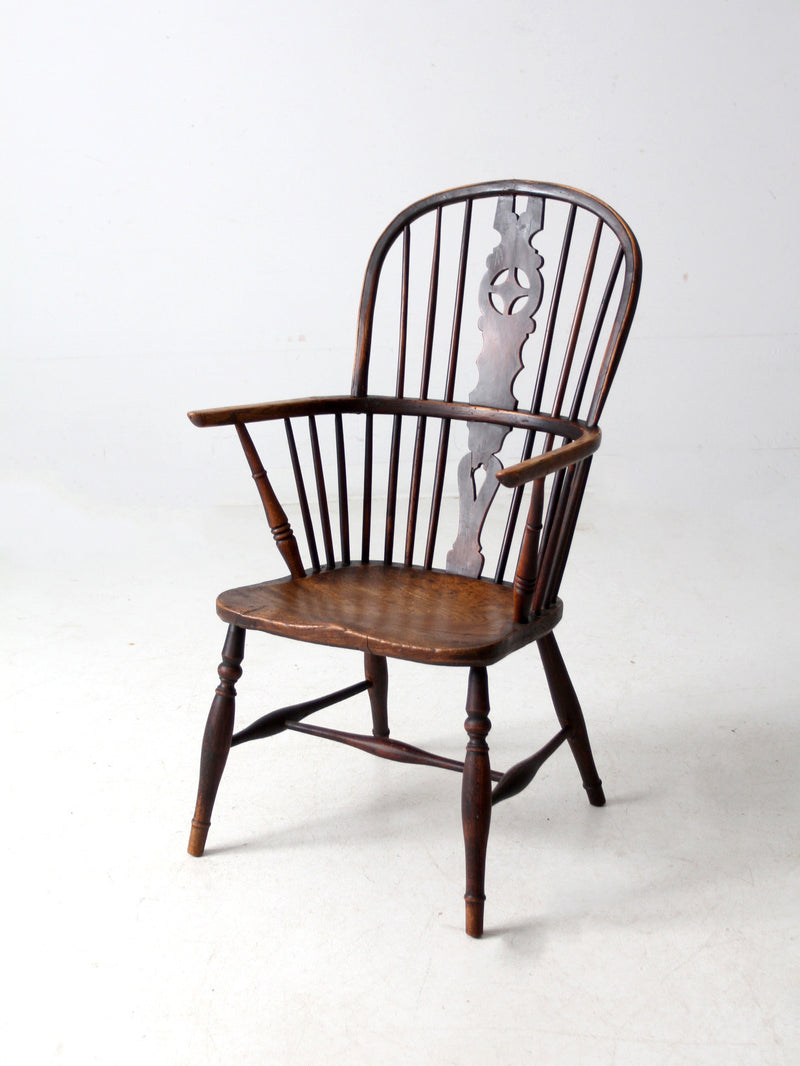 antique English Windsor arm chair