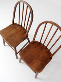 pair of vintage Windsor spindle back chairs