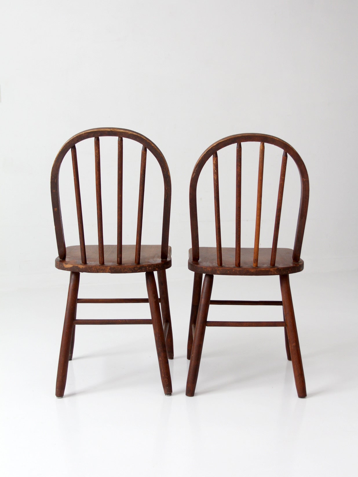 pair of vintage Windsor spindle back chairs