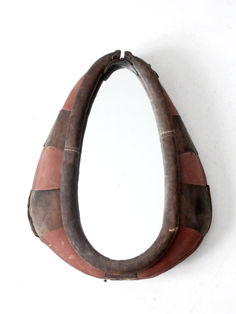 vintage equestrian horse collar mirror