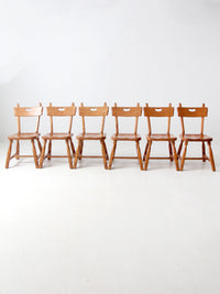 mid-century H. Willett maple dining chairs set of 6