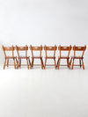 mid-century H. Willett maple dining chairs set of 6