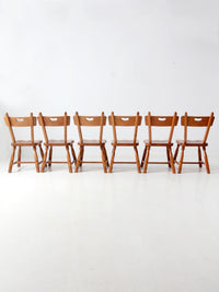 mid-century H. Willett maple dining chairs set of 6