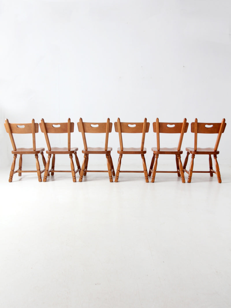 mid-century H. Willett maple dining chairs set of 6