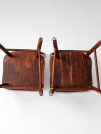 pair of vintage Windsor spindle back chairs