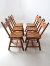 mid-century H. Willett maple dining chairs set of 6