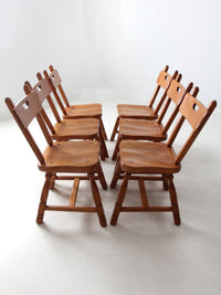mid-century H. Willett maple dining chairs set of 6