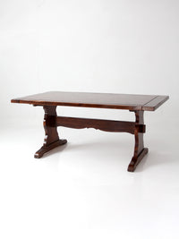 vintage Spanish style trestle dining table