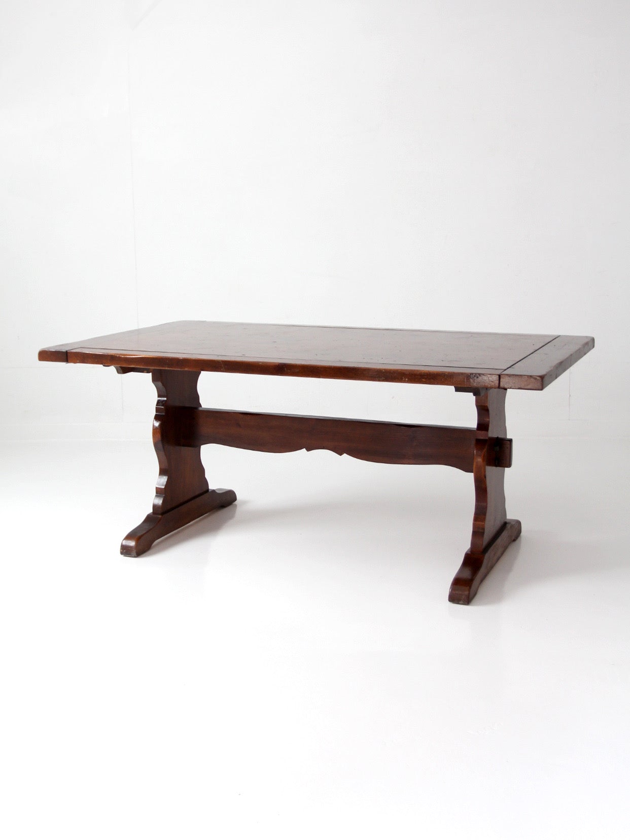 vintage Spanish style trestle dining table
