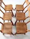 mid-century H. Willett maple dining chairs set of 6
