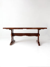 vintage Spanish style trestle dining table