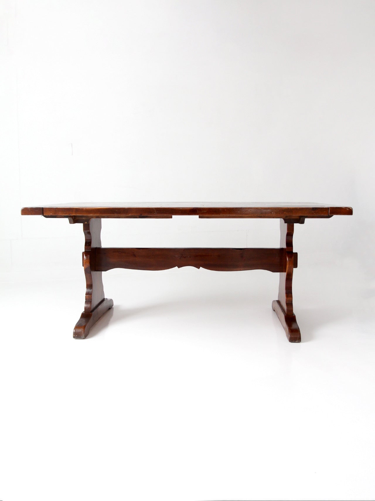 vintage Spanish style trestle dining table