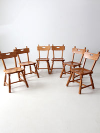 mid-century H. Willett maple dining chairs set of 6