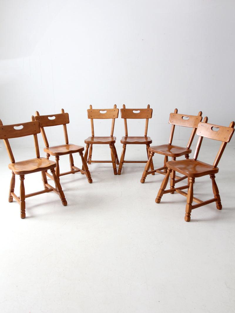 mid-century H. Willett maple dining chairs set of 6