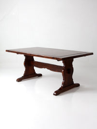 vintage Spanish style trestle dining table