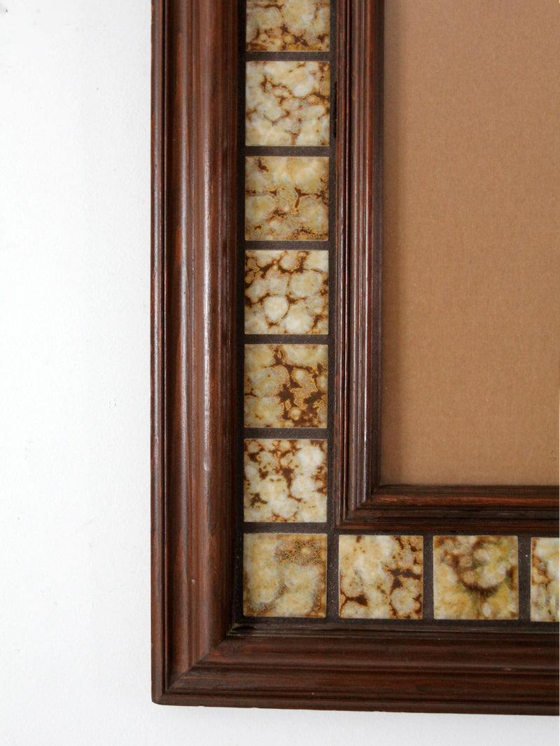 vintage mosaic stone inset picture frame