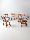 mid-century H. Willett maple dining chairs set of 6