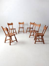 mid-century H. Willett maple dining chairs set of 6