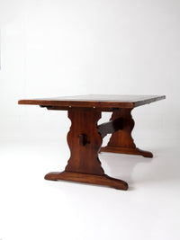 vintage Spanish style trestle dining table