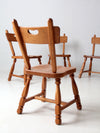 mid-century H. Willett maple dining chairs set of 6