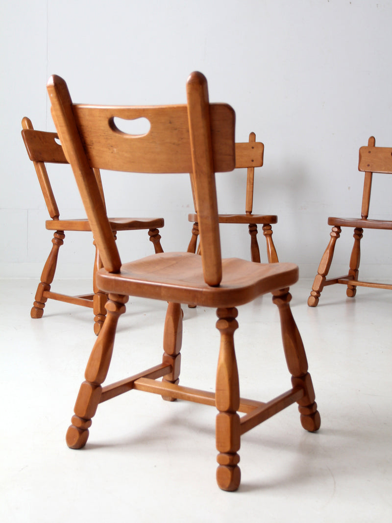 mid-century H. Willett maple dining chairs set of 6