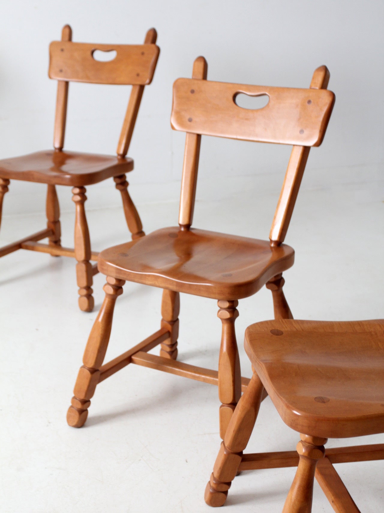 mid-century H. Willett maple dining chairs set of 6