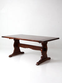 vintage Spanish style trestle dining table